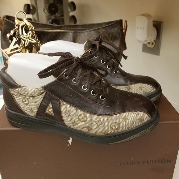 AUTH LOUIS VUITTON SNEAKERS MONOGRAM MINI 35 SHOES - Picture 8 of 8
